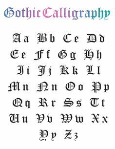 different styles of writing alphabets